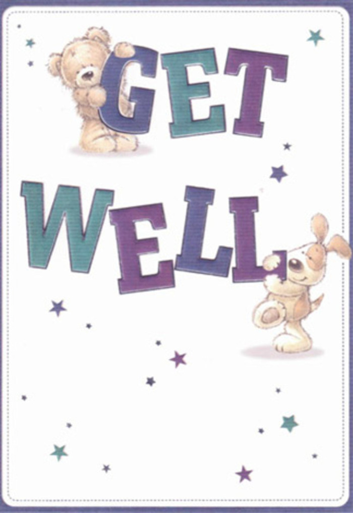 In the heart of Kensal Green, this get well card becomes a celebration of gentle encouragement, exquisitely captured in the lively illustrations of a fuzzy bear and a devoted puppy. Playful stars scatter around them, carrying invisible wishes much like the supportive words exchanged along Chamberlayne Road. The typography stands out in bold strokes of purple and aqua, grounding the artwork in an atmosphere of steadfast reassurance. Subtle textures-downy fur, velvety ears-make the scene almost tangible, as if you could reach out and share in the embrace. The card brings to mind the comforting presence of a fresh bouquet, custom-arranged at Florist Kensal Green-every detail radiating care for loved ones facing illness or recovery. Lightness and sincerity permeate the image, perfect for lifting spirits across the community, whether in the privacy of home or while surrounded by friends in a local park.
